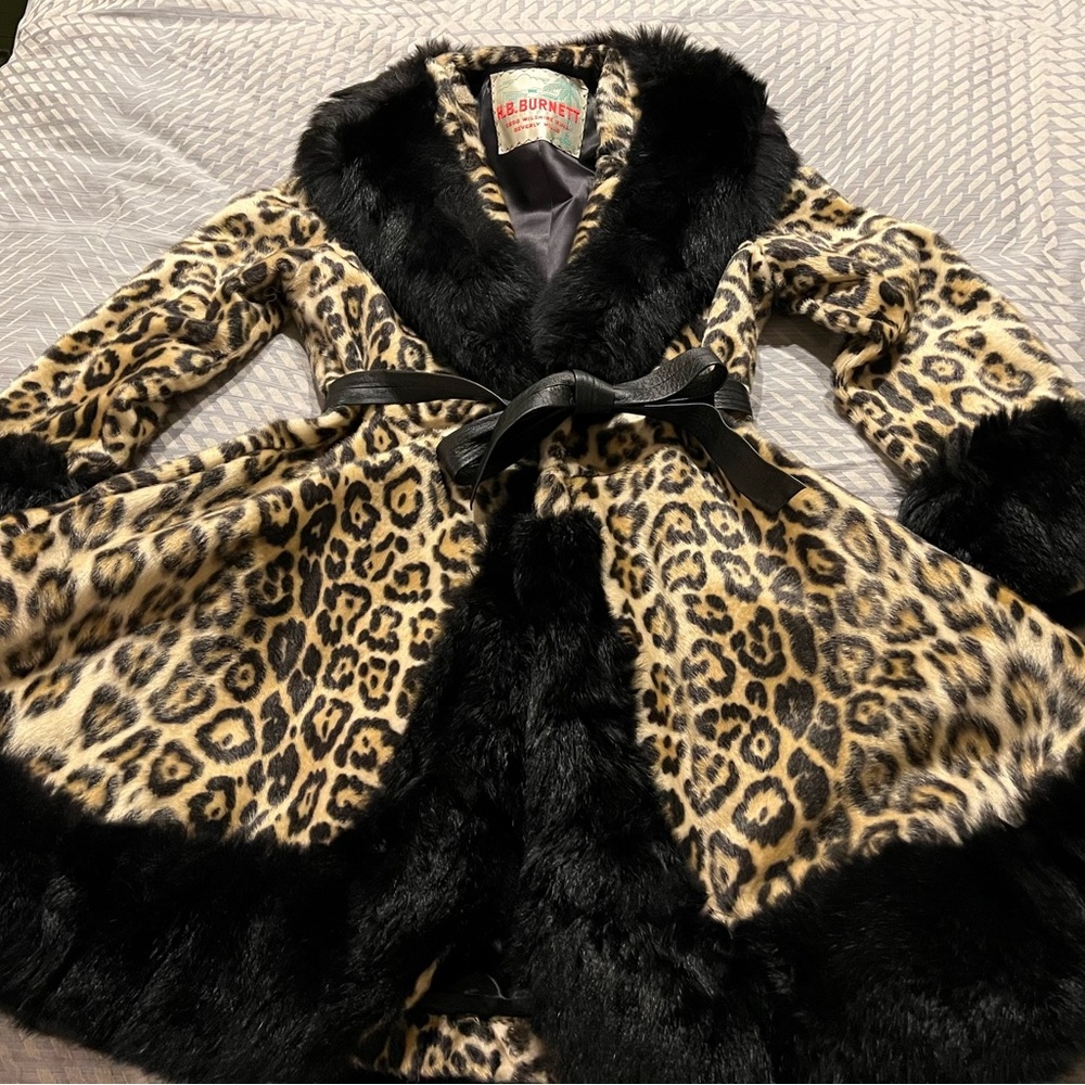 Princess swing coat, vintage, faux fur